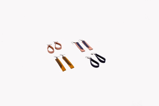 [PT-J19091] Leather Loop Earrings